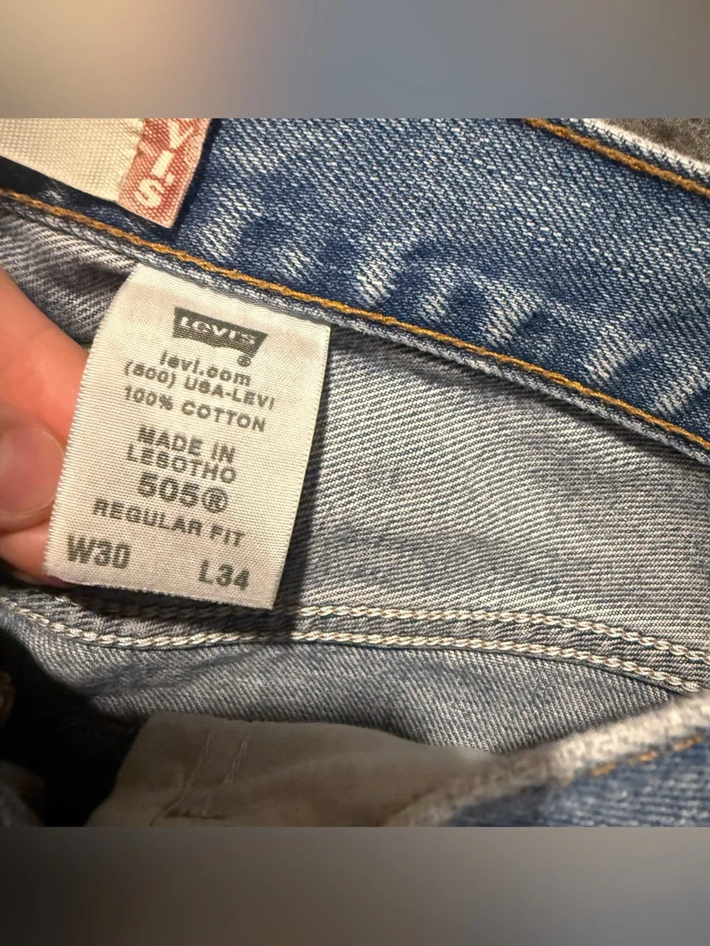 Levis 505 Vtg Jeans Mens 30x34 blue Regular Straight Fit Y2K Cotton Durable